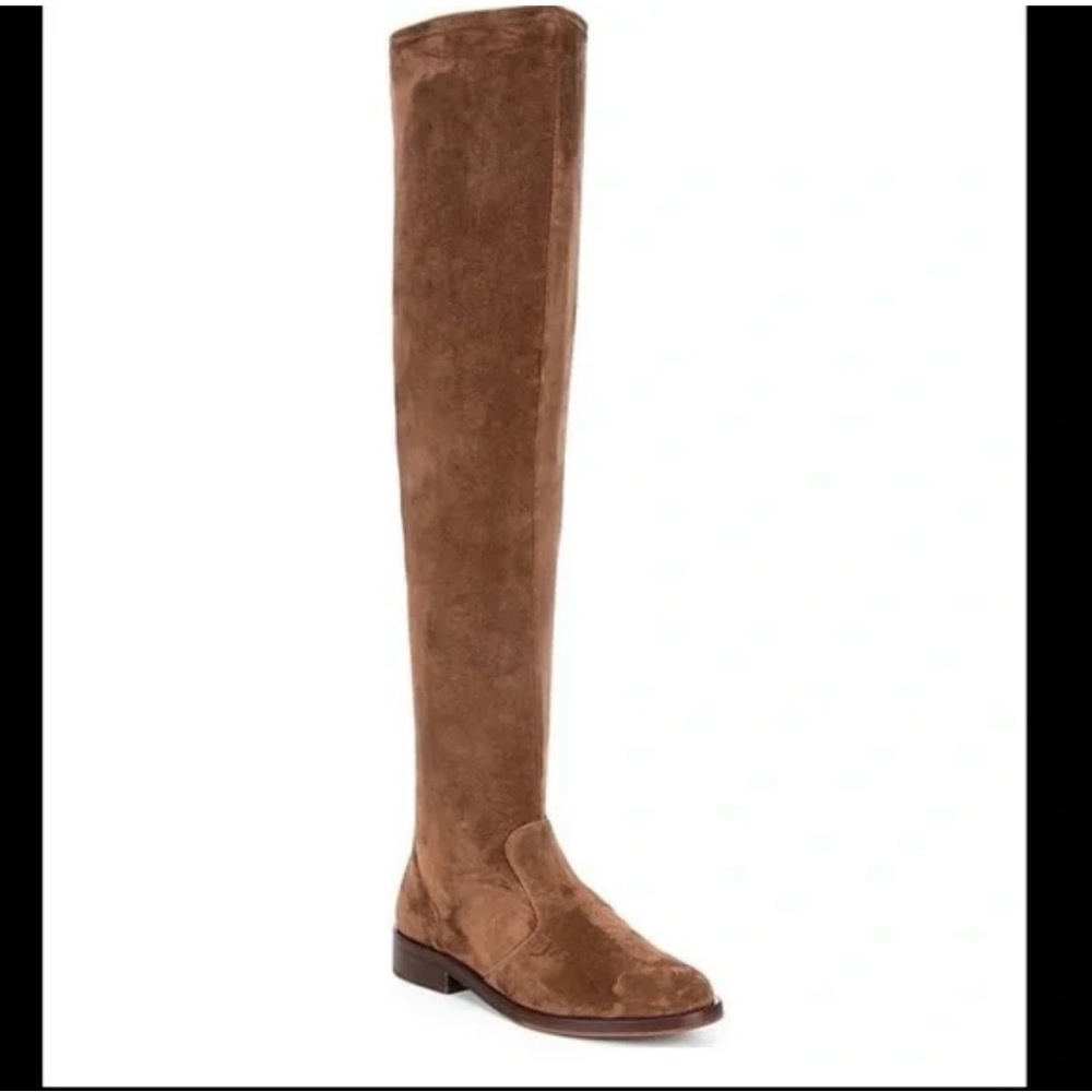 ANTONIO MELANI Tall Brown Suede Over-the-Knee Boot